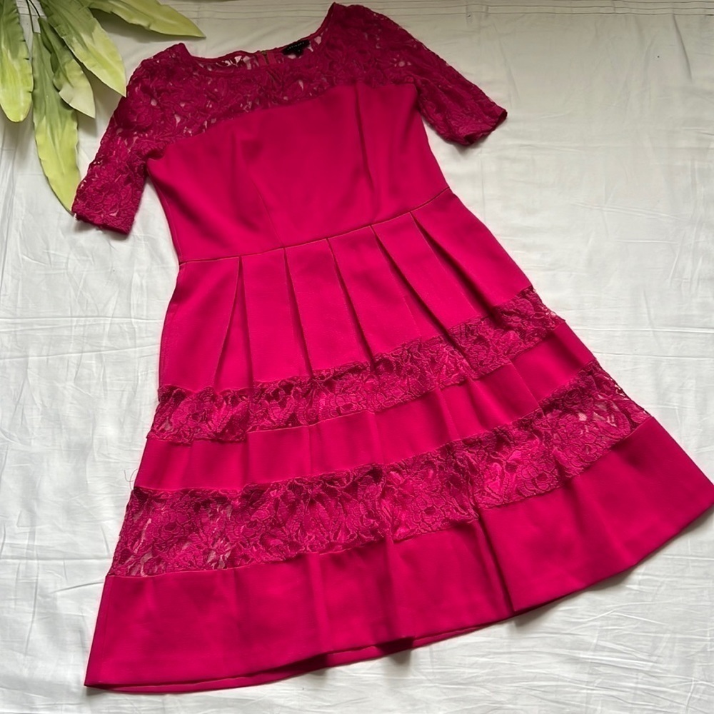 Attitude Skater Lace Detail Dress